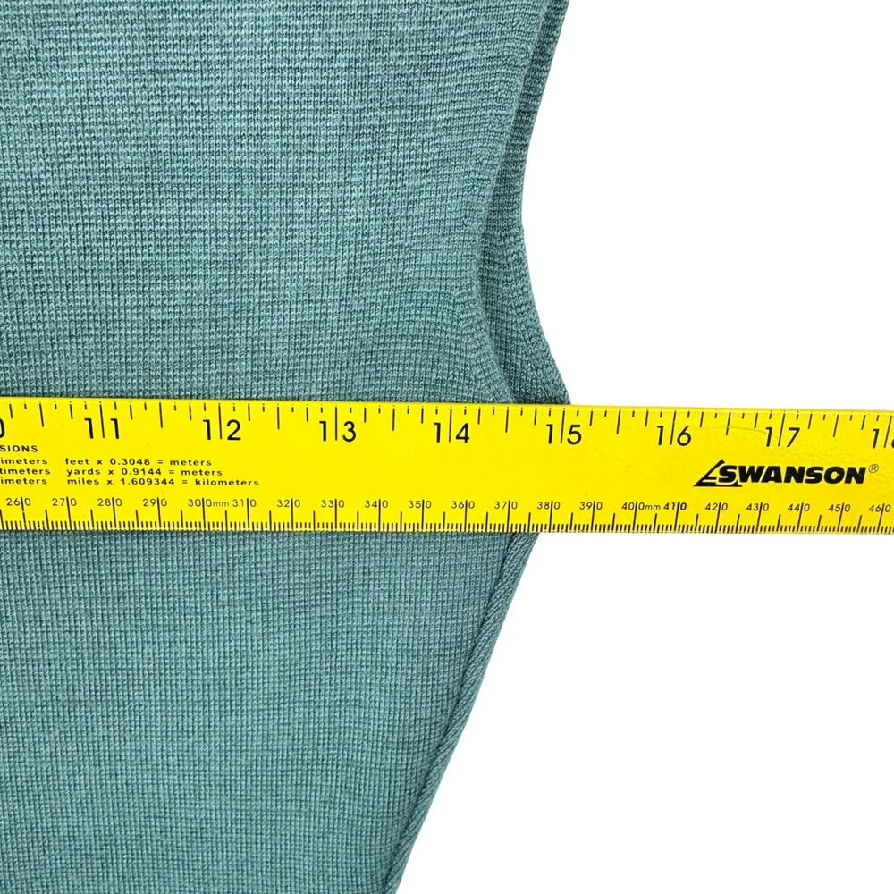 Abercrombie Fitch Bodysuit Teal Green Medium Mock‎ Neck Sleeveless Knit - Picture 10 of 11